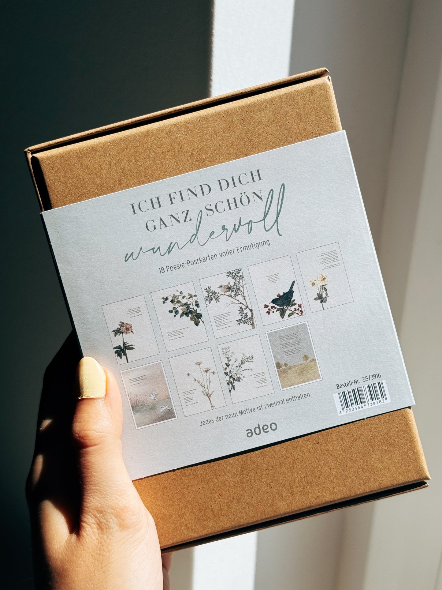 Postkartenbox - "Ich find dich ganz schön wundervoll"