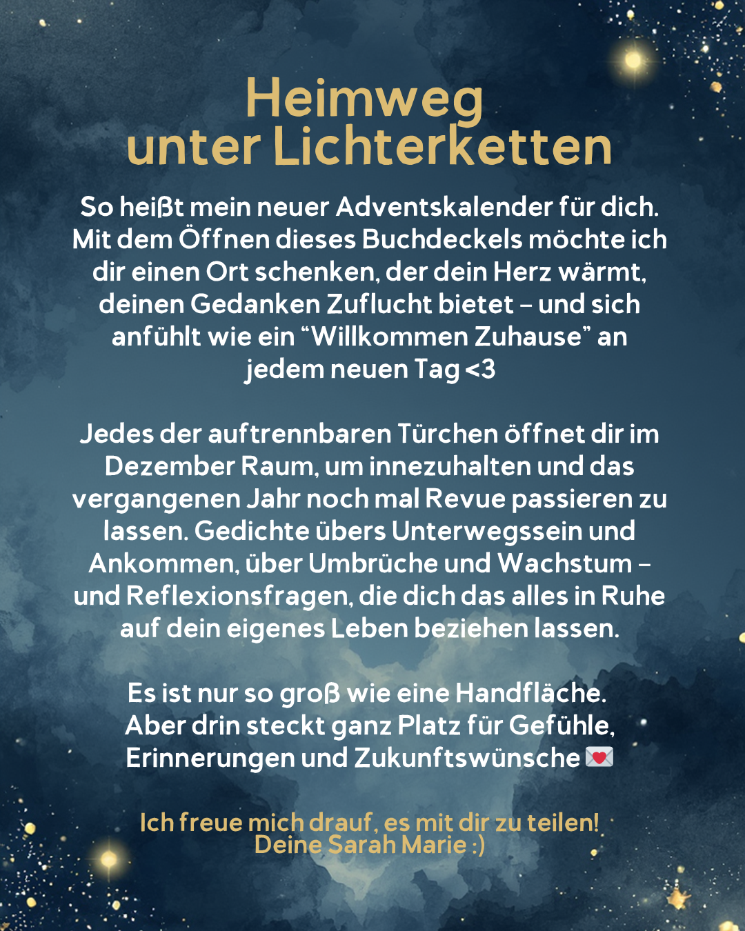 Adventskalender - "Heimweg unter Lichterketten" (2026)
