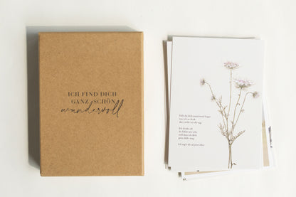 Postkartenbox - "Ich find dich ganz schön wundervoll"